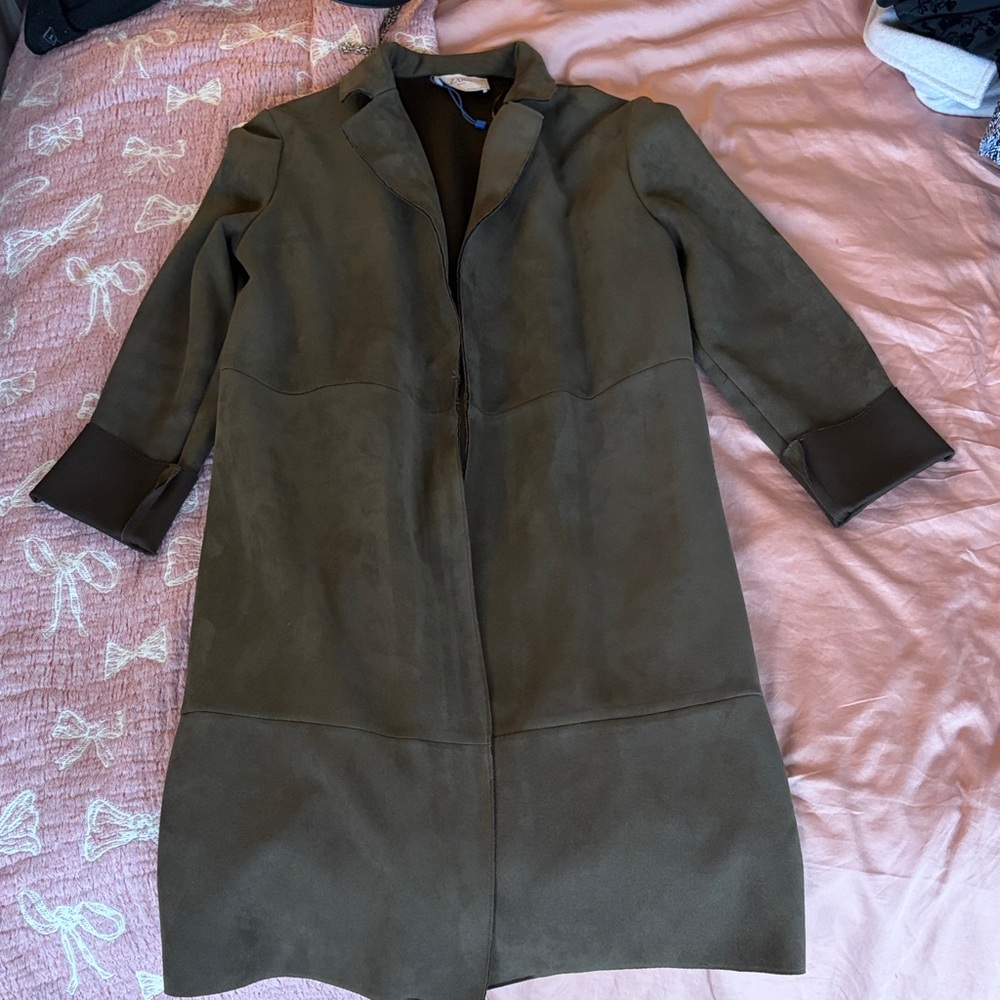 Zara Olive Green Trench Coat